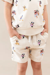 Short Sleeve Jogger Set in Mickey Mouse and Friends
