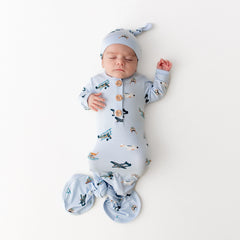 Knotted Gown with Hat Set in Take Off