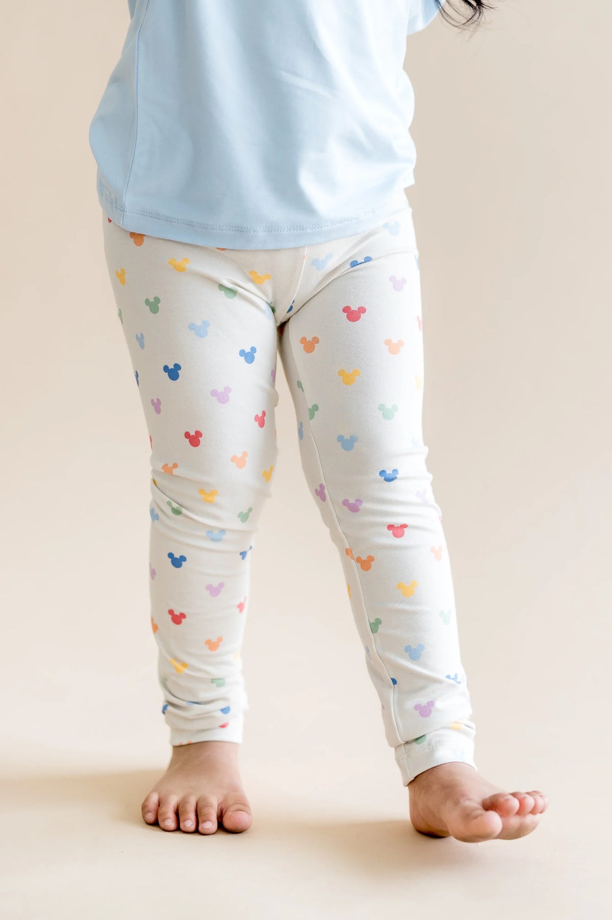 Toddler Leggings in Pastel Mickey Mouse