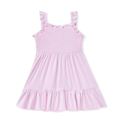 Smocked Dress in Thistle