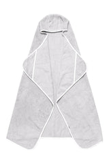 Toddler Hooded Bath Towel in Storm with Cloud Trim