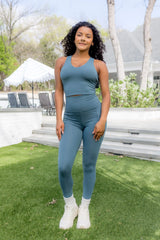 Bamboo Flex Bra Tank in Atlantic
