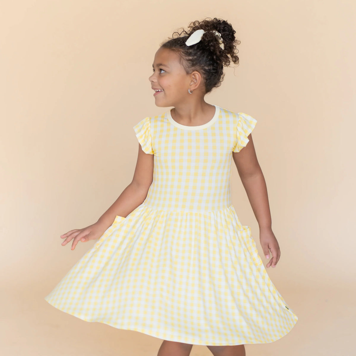 Pocket Dress in Gingham Chamomile