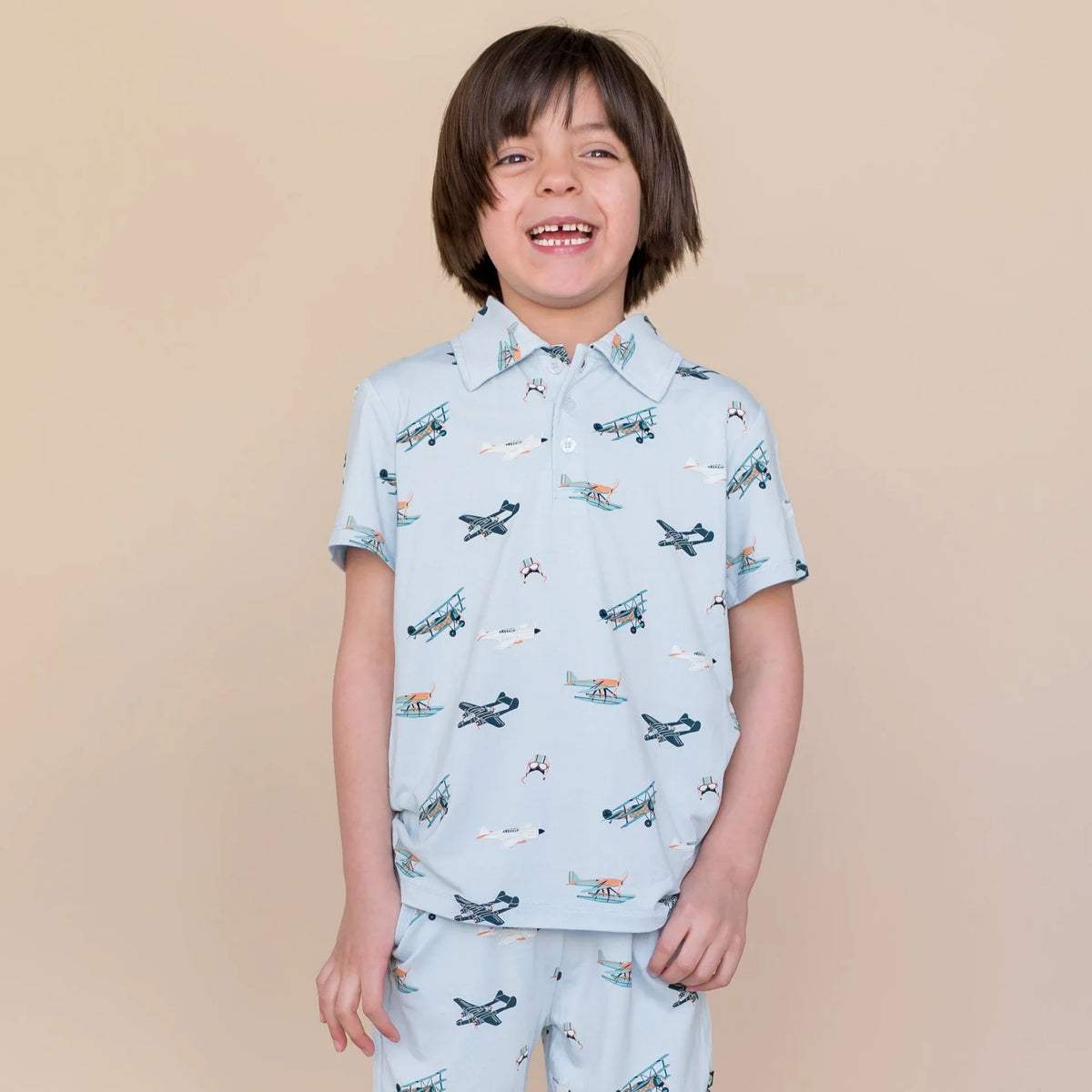 Toddler Short Sleeve Polo in Take Off