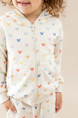 Zip-Up Hoodie in Pastel Mickey Mouse