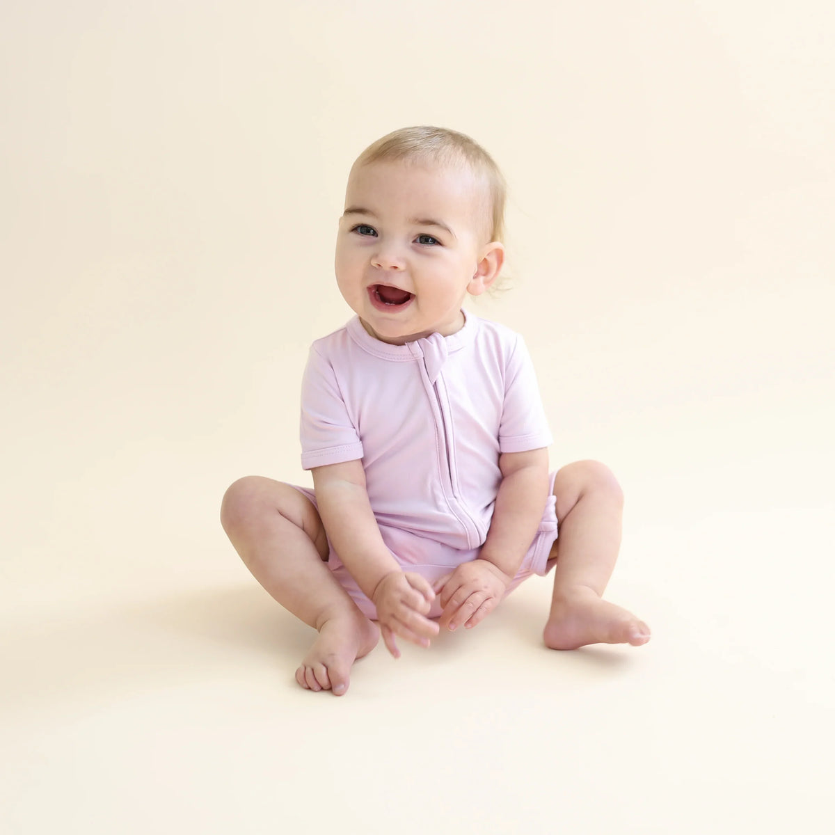 Zipper Shortall Romper in Thistle