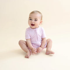 Zipper Shortall Romper in Thistle