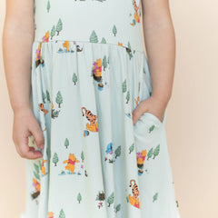 Puff Sleeve Twirl Dress in Winnie the Pooh Hundred Acre Wood