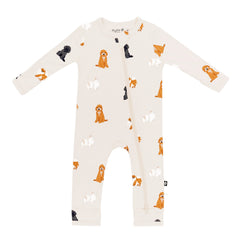 Zippered Romper in Fluffy Dog