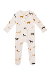 Zippered Footie in Dachshund