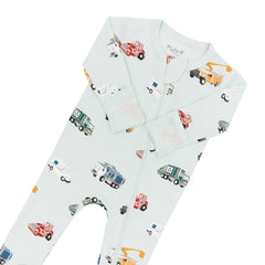 Zippered Footie in City Vehicles