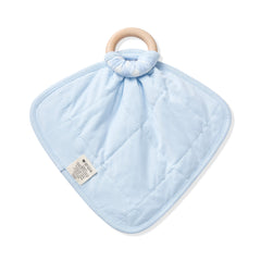 Lovey in Gingham Breeze with Removable Wooden Teething Ring
