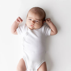 Pointelle Kimono Bodysuit in Cloud