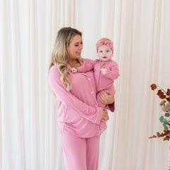 Zippered Romper in Apple Blossom