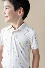 Toddler Short Sleeve Polo in Tennis