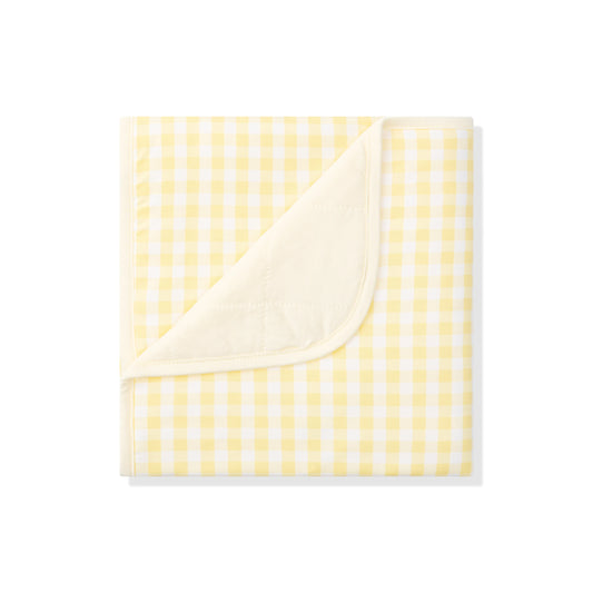Baby Blanket in Gingham Chamomile 1.0