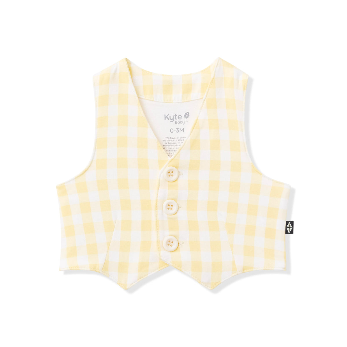 Tuxedo Vest in Gingham Chamomile