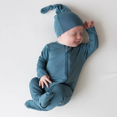 Zippered Footie in Atlantic