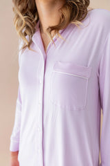 Long Sleeve Women’s Nightshirt in Thistle