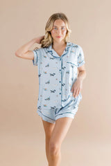 Women's Short Sleeve Pajama Set in Take Off
