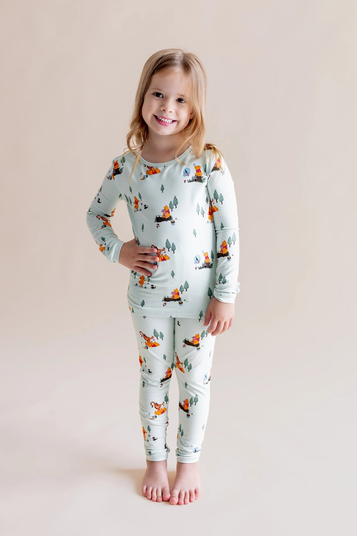 Long Sleeve Pajamas in Winnie the Pooh Hundred Acre Wood