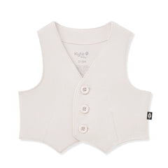 Tuxedo Vest in Oat