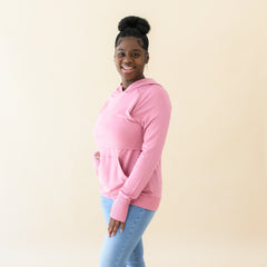 Women's French Terry Nursing Hoodie in Apple Blossom
