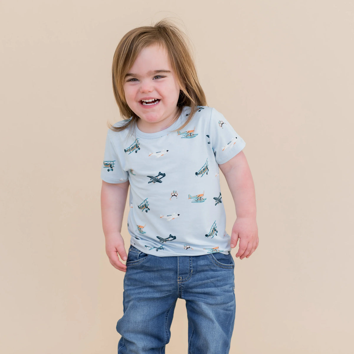 Toddler Basic Tee in Take Off