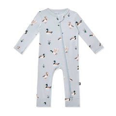 Zippered Romper in Mallard Duck