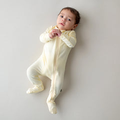 Zippered Footie in Chamomile