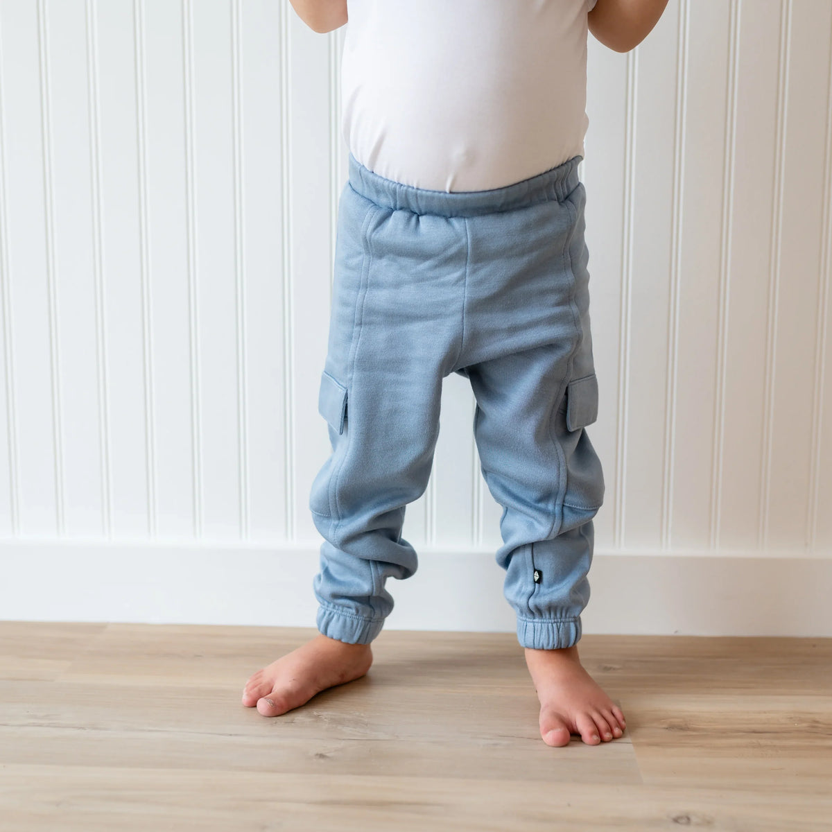 Fleece Cargo Pants in Slate