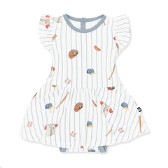 Twirl Bodysuit Dress in Home Run