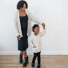 Chunky Knit Oversized Cardigan in Oat