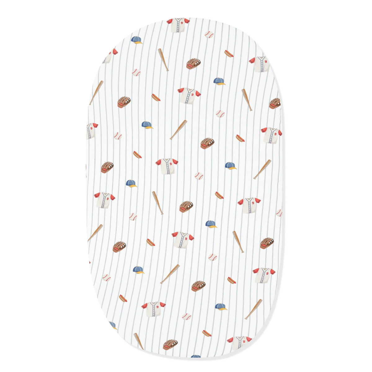 Oval Bassinet Sheet in Home Run