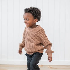 Chunky Knit Sweater in Latte