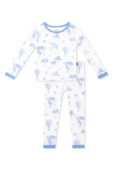 Long Sleeve Pajamas in Toile Safari