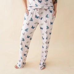 Women's Lounge Pants in Blush Butterfly