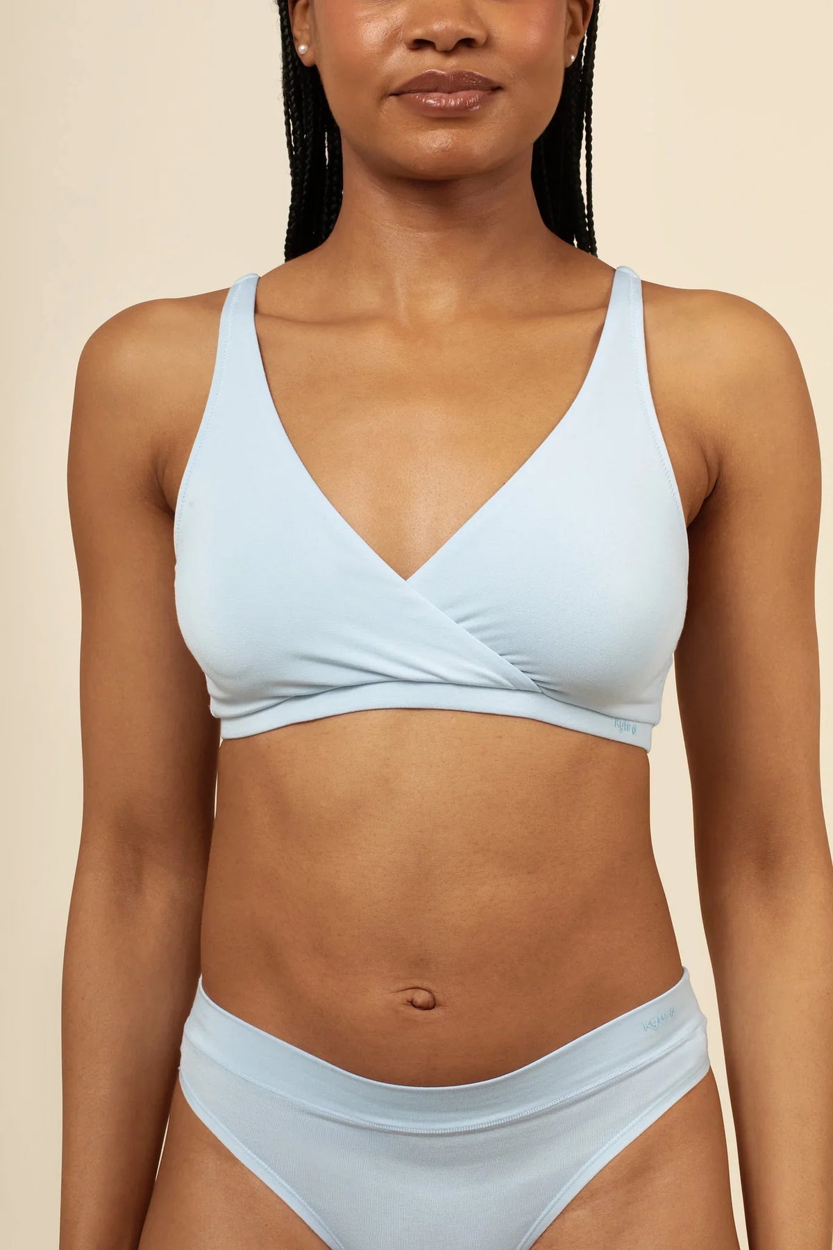 Women's Cross Front Bralette in Breeze