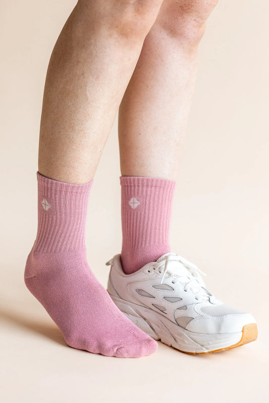 Adult Crew Socks in Apple Blossom