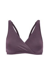 Women's Cross Front Bralette in Currant
