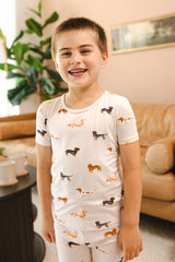 Short Sleeve Pajamas in Dachshund
