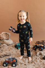 Zippered Romper in Monster Truck
