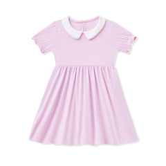 Peter Pan Collar Dress in Thistle