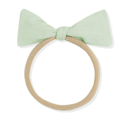 Tiny Nylon Bow in Basil