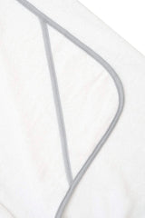 Toddler Hooded Bath Towel in Cloud with Storm Trim