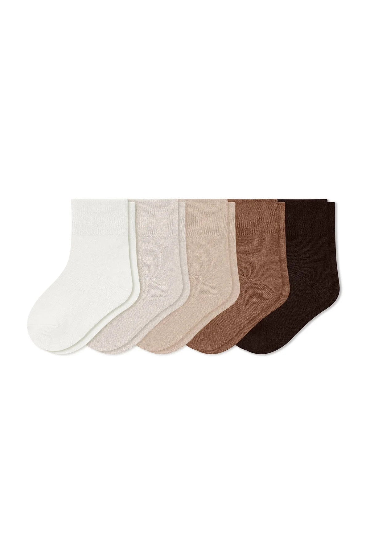 Quarter Socks Combo 5-Pack in Cafe
