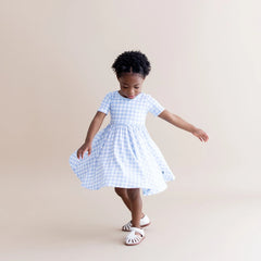 Twirl Dress in Gingham Breeze