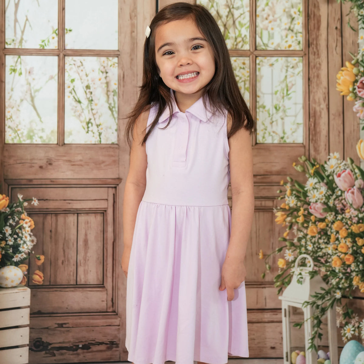 Polo Bodysuit Dress in Thistle