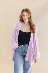 Chunky Knit Women's Oversized Cardigan in Thistle