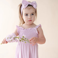 Smocked Dress in Thistle
